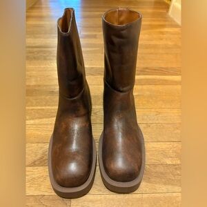 SCHUTZ Dark Brown Leather Boots